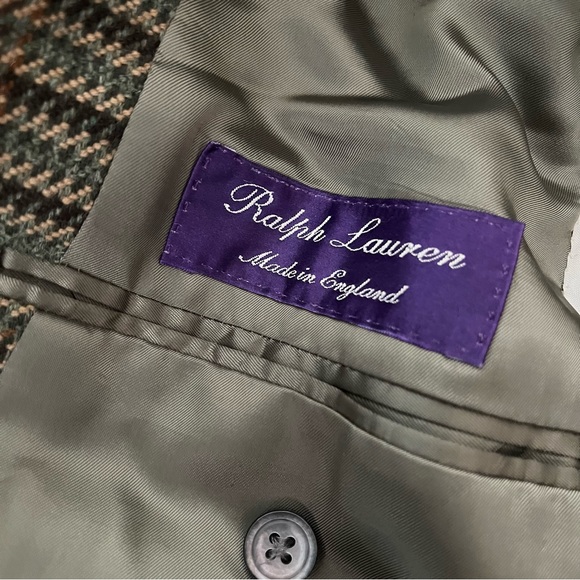 Ralph Lauren Made in England Purple Label 100% Cashmere Sport Coat, Sz 4… - Picture 12 of 13